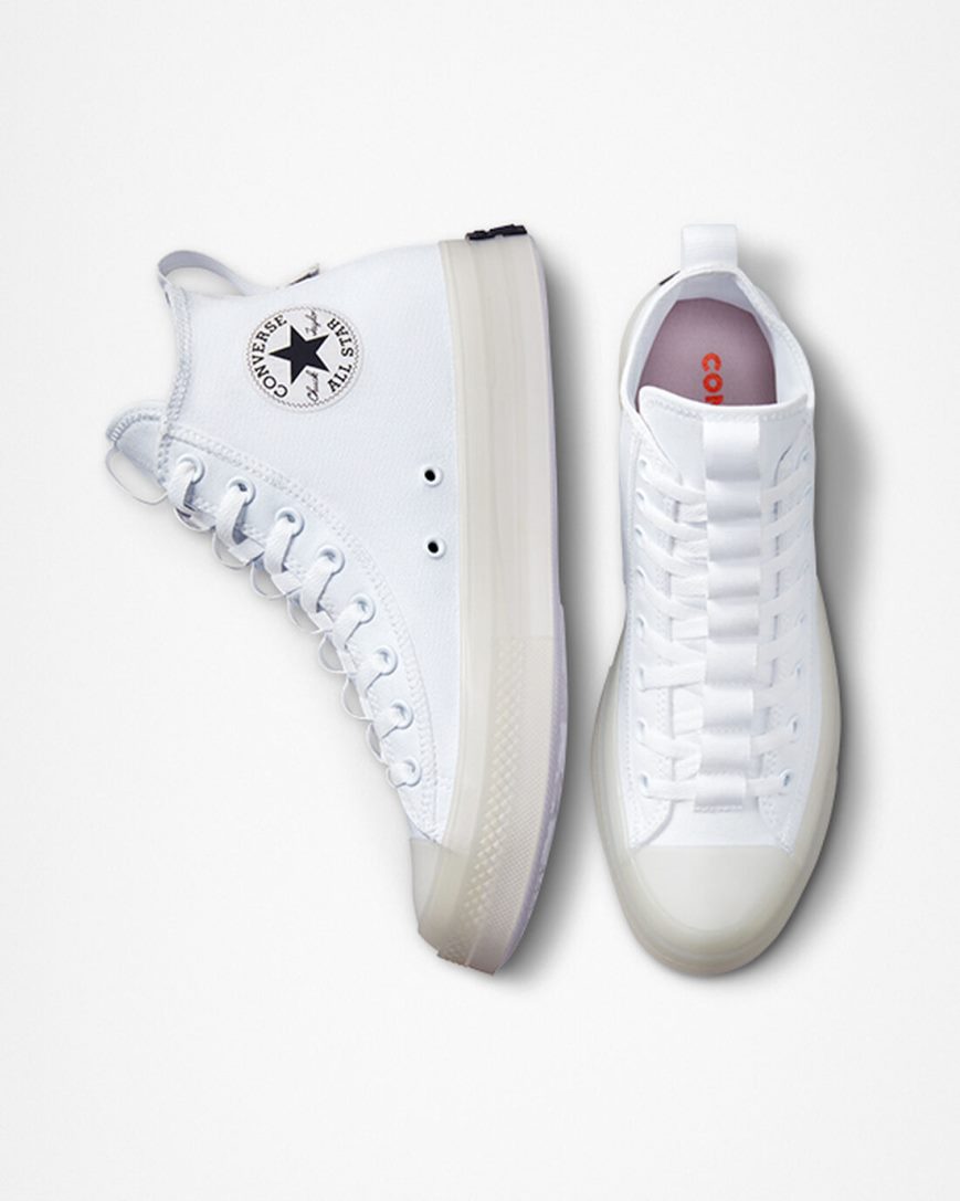 Tenisi Inalti Barbati Converse Chuck Taylor All Star CX Explore Albi Negrii | RO VWUPN923